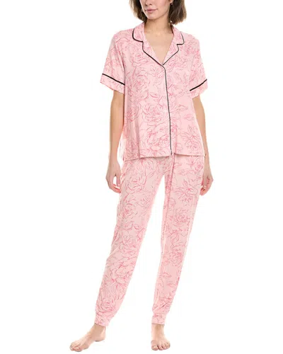 Sanctuary 2pc Sleepshirt & Jogger Set In Pink