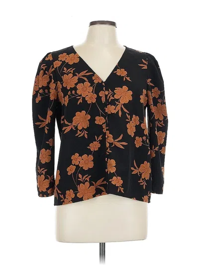 Pre-owned Sanctuary 3/4 Sleeve Blouse In Black