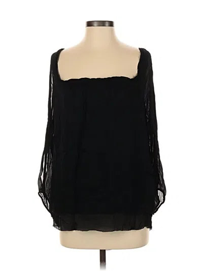 Pre-owned Sanctuary 3/4 Sleeve Blouse In Black