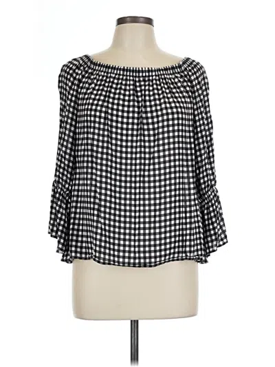 Pre-owned Sanctuary 3/4 Sleeve Blouse In Black