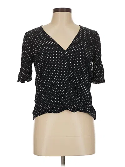 Pre-owned Sanctuary 3/4 Sleeve Blouse In Black