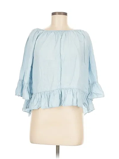 Pre-owned Sanctuary 3/4 Sleeve Blouse In Blue