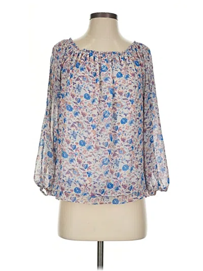 Pre-owned Sanctuary 3/4 Sleeve Blouse In Blue