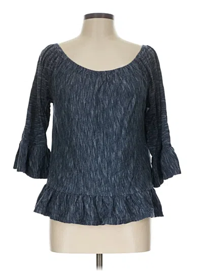 Pre-owned Sanctuary 3/4 Sleeve Blouse In Blue