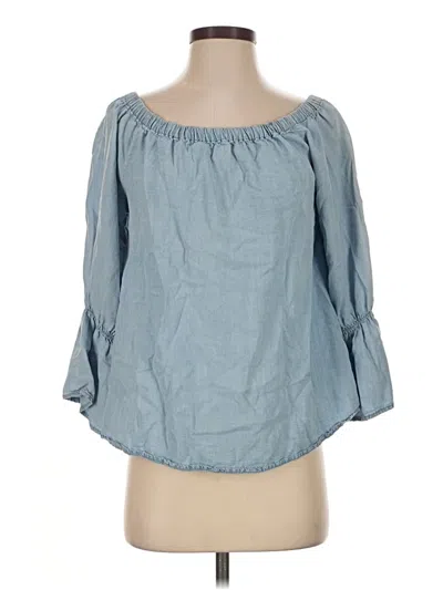 Pre-owned Sanctuary 3/4 Sleeve Blouse In Blue