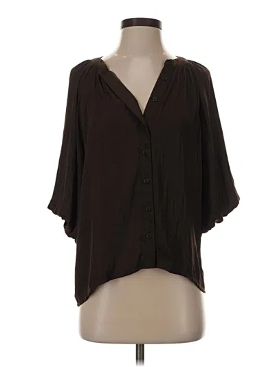 Sanctuary 3/4 Sleeve Blouse In Brown