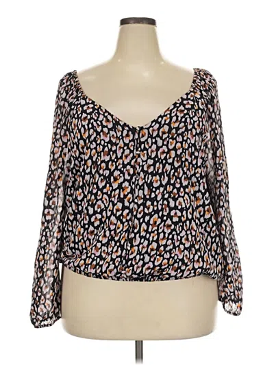 Pre-owned Sanctuary 3/4 Sleeve Blouse In Brown