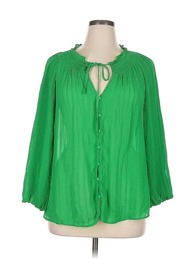 Pre-owned Sanctuary 3/4 Sleeve Blouse In Green