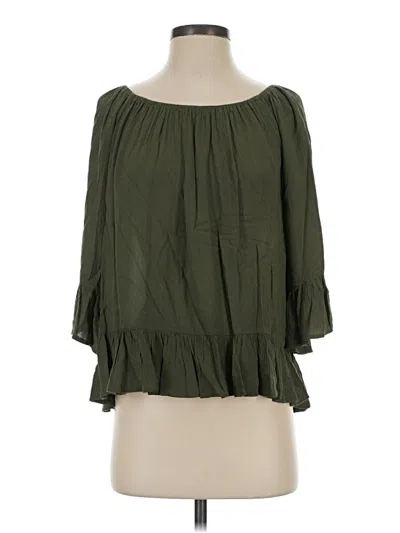 Pre-owned Sanctuary 3/4 Sleeve Blouse In Green
