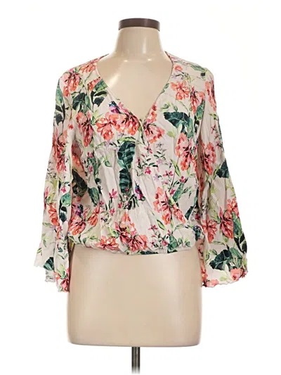 Pre-owned Sanctuary 3/4 Sleeve Blouse In Ivory