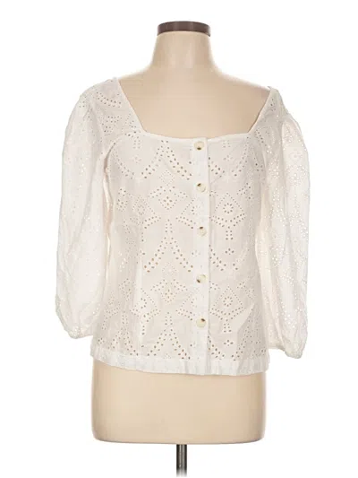 Pre-owned Sanctuary 3/4 Sleeve Blouse In Ivory
