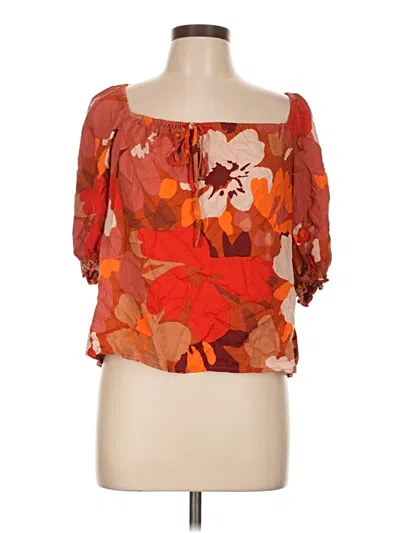 Pre-owned Sanctuary 3/4 Sleeve Blouse In Orange