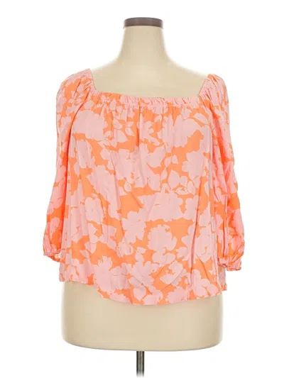 Pre-owned Sanctuary 3/4 Sleeve Blouse In Orange