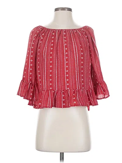 Pre-owned Sanctuary 3/4 Sleeve Blouse In Red