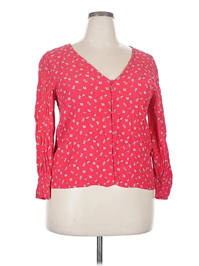Pre-owned Sanctuary 3/4 Sleeve Blouse In Red
