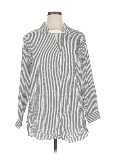 Pre-owned Sanctuary 3/4 Sleeve Blouse In Silver