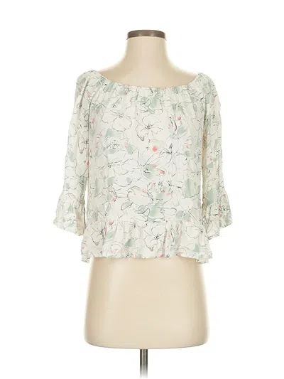 Pre-owned Sanctuary 3/4 Sleeve Blouse In White