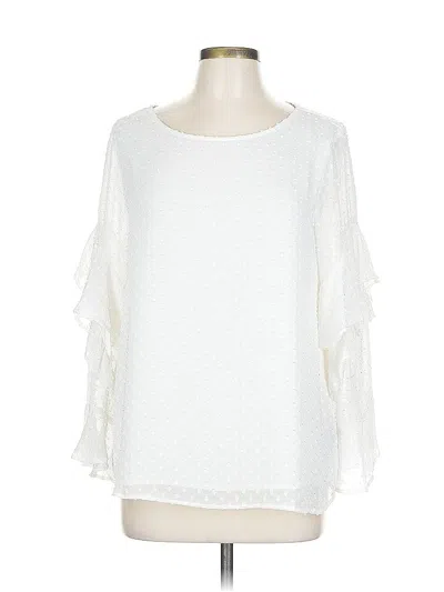 Pre-owned Sanctuary 3/4 Sleeve Blouse In White