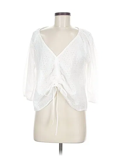 Pre-owned Sanctuary 3/4 Sleeve Blouse In White