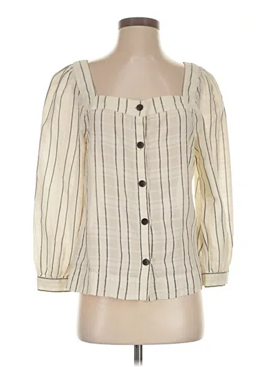 Pre-owned Sanctuary 3/4 Sleeve Blouse In White