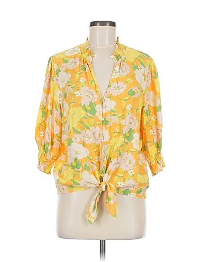 Pre-owned Sanctuary 3/4 Sleeve Blouse In Yellow