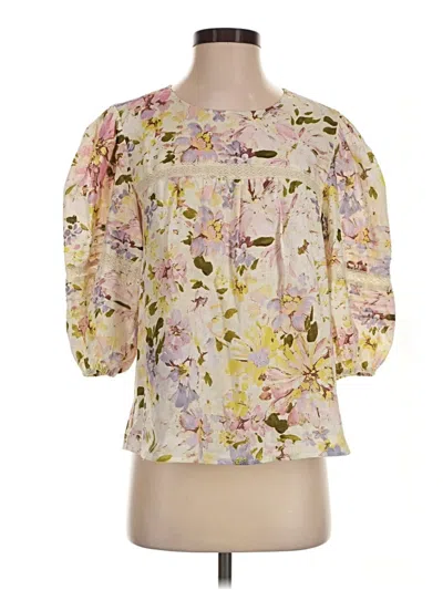 Pre-owned Sanctuary 3/4 Sleeve Blouse In Yellow