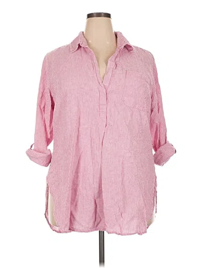 Pre-owned Sanctuary 3/4 Sleeve Button Down Shirt In Pink