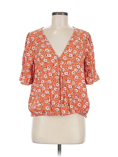 Pre-owned Sanctuary 3/4 Sleeve T-shirt In Orange