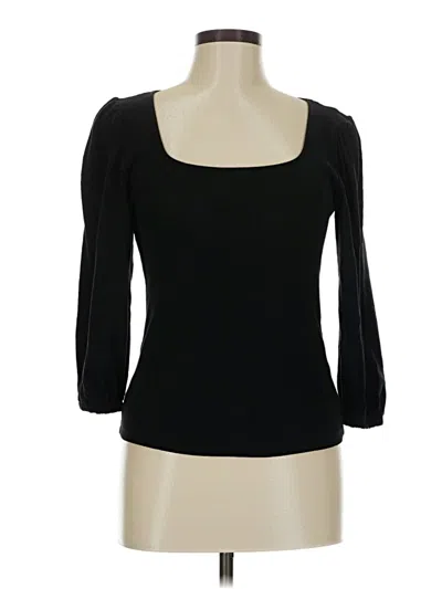 Pre-owned Sanctuary 3/4 Sleeve Top Black Sweetheart Neckline Tops