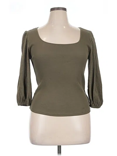 Pre-owned Sanctuary 3/4 Sleeve Top Green Sweetheart Neckline Tops