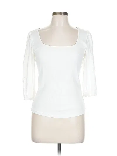 Pre-owned Sanctuary 3/4 Sleeve Top Ivory Sweetheart Neckline Tops In White