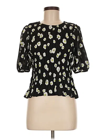 Pre-owned Sanctuary 3/4 Sleeve T-shirt In Black