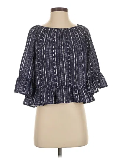 Pre-owned Sanctuary 3/4 Sleeve T-shirt In Blue