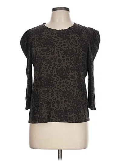 Pre-owned Sanctuary 3/4 Sleeve T-shirt In Brown
