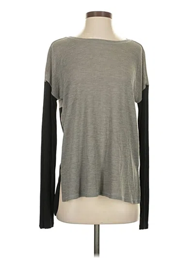 Pre-owned Sanctuary 3/4 Sleeve T-shirt In Gray