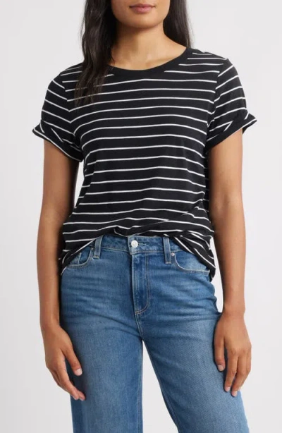 Sanctuary Abstract Print Cotton T-shirt In Black