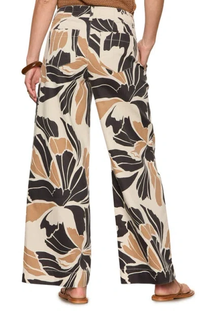 Sanctuary Academy Wide Leg Cotton & Linen Pants In Multi
