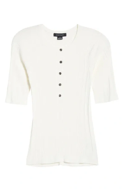 Sanctuary Air Of Ease Rib Top In White