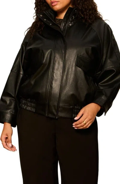 Sanctuary Alana Faux Leather Jacket In Black