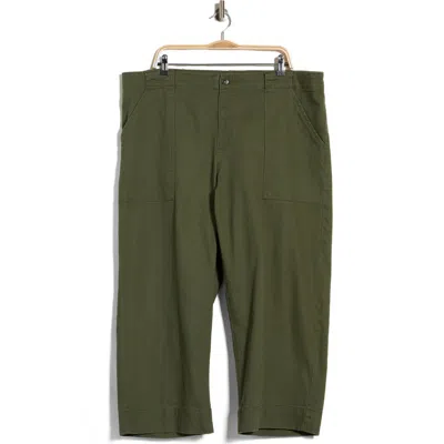 Sanctuary Ali Cropped Pants In Fatigue Green