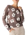 Sanctuary All Day Long Printed Sweater In Cocoa Flow