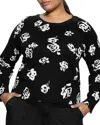 Sanctuary All Day Long Printed Sweater In Rose Pop