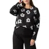 Sanctuary All Day Long Sweater In Black/pearl Blue