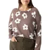 Sanctuary All Day Long Printed Sweater In Cocoa Flow