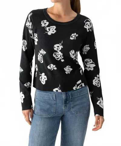 Sanctuary All Day Long Sweater In Rose Pop In Black