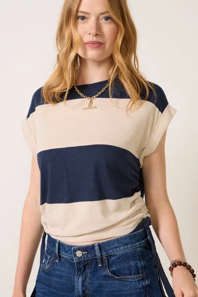 Sanctuary All Day Ruched Tshirt In Neutral