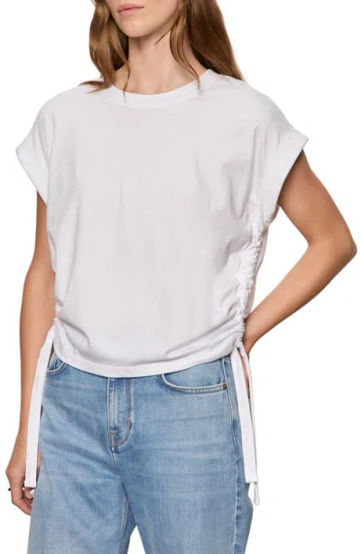 Sanctuary All Day Side Tie Organic Cotton Blend T-shirt In White
