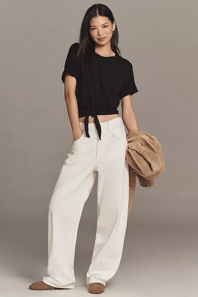 Sanctuary All Day Tie-front Tee In Black