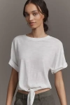 Sanctuary All Day Tie-front Tee In White