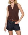 Sanctuary All Set Button Front Tank In Brown